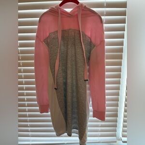 No Boundaries Pink and Gray Hoodie